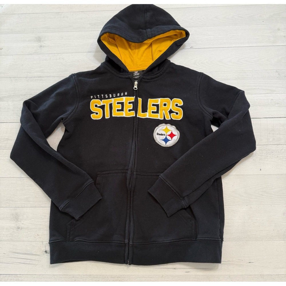 NFL Pittsburgh Steelers youth zip up hooded sweatshirt 14/16